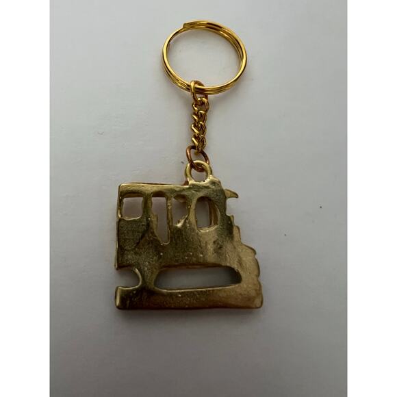 Vintage Thailand Tuk-Tuk Taxi Souvenir Travel Gold Tone Keychain Collectible - Picture 4 of 4